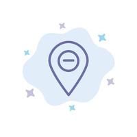 Location Map Marker Pin Blue Icon on Abstract Cloud Background vector