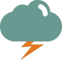 Thunder cloud, illustration, vector, on a white background. vector