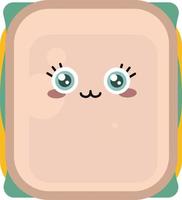 Happy sandwich, illustration, vector on white background.