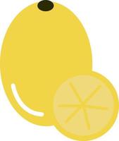 Sour lemon, illustration, vector, on a white background. vector