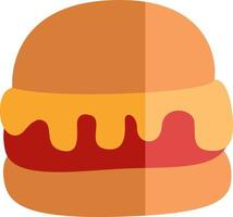 hamburguesa festiva, ilustración, vector sobre fondo blanco.