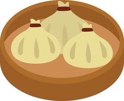 Asian dim sum, illustration, vector on a white background
