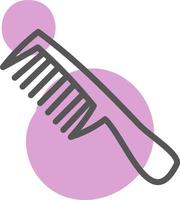 Womans haircomb, illustration, vector on a white background.