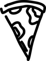 Slice of pizza, illustration, vector on a white background