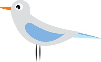 Cute seagull, illustration, vector on white background.