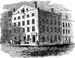 Fraunces Tavern, vintage illustration. vector