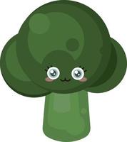 Cute broccoli , illustration, vector on white background