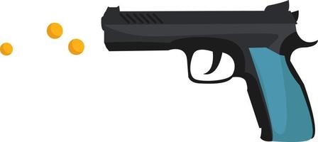 pistola de juguete, ilustración, vector sobre fondo blanco