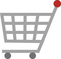 Grocery cart, illustration, vector on a white background