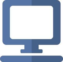 Blue computer screen, illustration, on a white background. vector