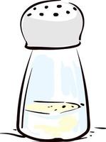 Salt shaker, illustration, vector on white background.