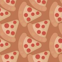Pizza slices pattern , illustration, vector on white background