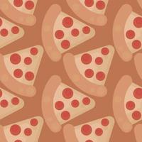 Pizza slices pattern , illustration, vector on white background