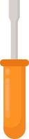 Orange screwdriver, illustration, vector on white background