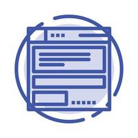 File Browser Computing Code Blue Dotted Line Line Icon vector