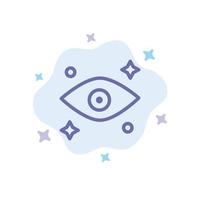 Eye Eyes Watching Blue Icon on Abstract Cloud Background vector