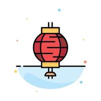 Lantern China Chinese Decoration Abstract Flat Color Icon Template vector