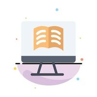 Computer Book OnTechnology Abstract Flat Color Icon Template vector
