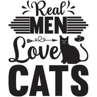 real men love cats vector