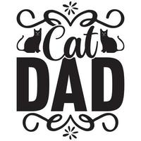 cat dad design vector