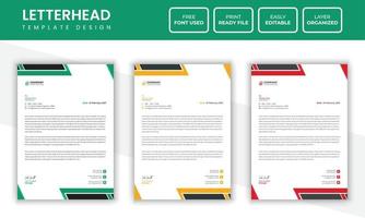 Modern Clean Corporate business Letterhead Design Template vector