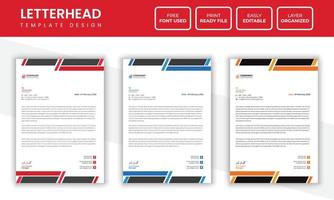 Modern Clean Corporate business Letterhead Design Template vector