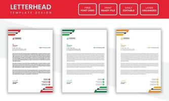 Modern Clean Corporate business Letterhead Design Template vector