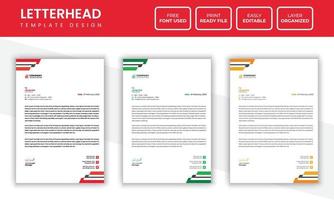 Modern Clean Corporate business Letterhead Design Template vector