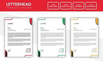 Modern Clean Corporate business Letterhead Design Template vector