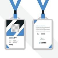 diseño de tarjeta de identificación de personal de oficina moderno y creativo para empleado vector