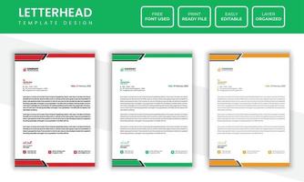 Modern Clean Corporate business Letterhead Design Template vector