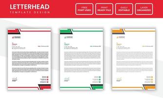 Modern Clean Corporate business Letterhead Design Template vector