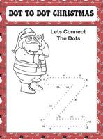 Dot to Dot Christmas Alphabet vector