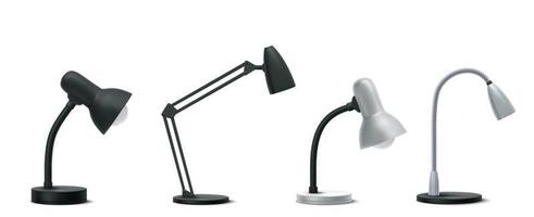 Table lamps, desktop electric light for office vector