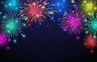 Happy New Year Fireworks Background