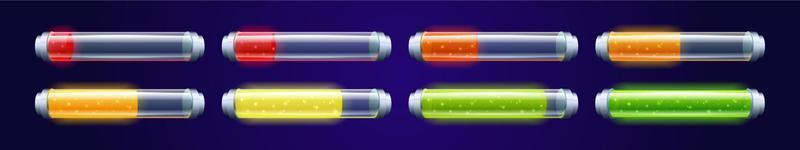 Indicator of battery energy charge levels vector