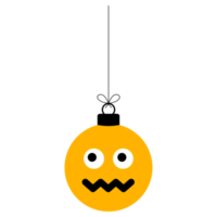 emoji emoción cara adorno navideño bola png