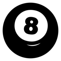 billiard eight ball icon png