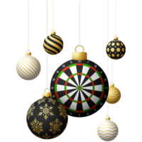 darts dartbord Kerstmis snuisterij geïsoleerd grafisch png