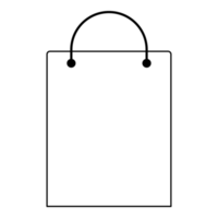 Shopping bag outline icon. 19898075 PNG