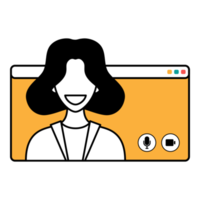 online video call illustration png