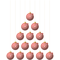 ziel pfeil weihnachtskugel isolierte grafik png