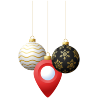 location pin christmas bauble png