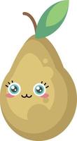 Cute little pear , illustration, vector on white background