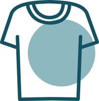 White tshirt, illustration, vector on a white background.