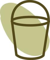 Gardening bucket, illustration, vector on a white background.