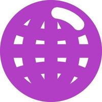 Purple internet globe, illustration, vector, on a white background. vector