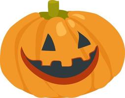 Happy pumpkin, illustration, vector on white background.