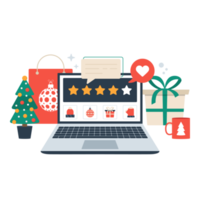 christmas online shopping concept png