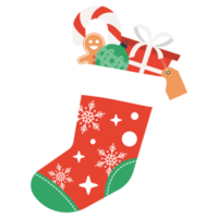 icono de ilustración de calcetín de navidad png